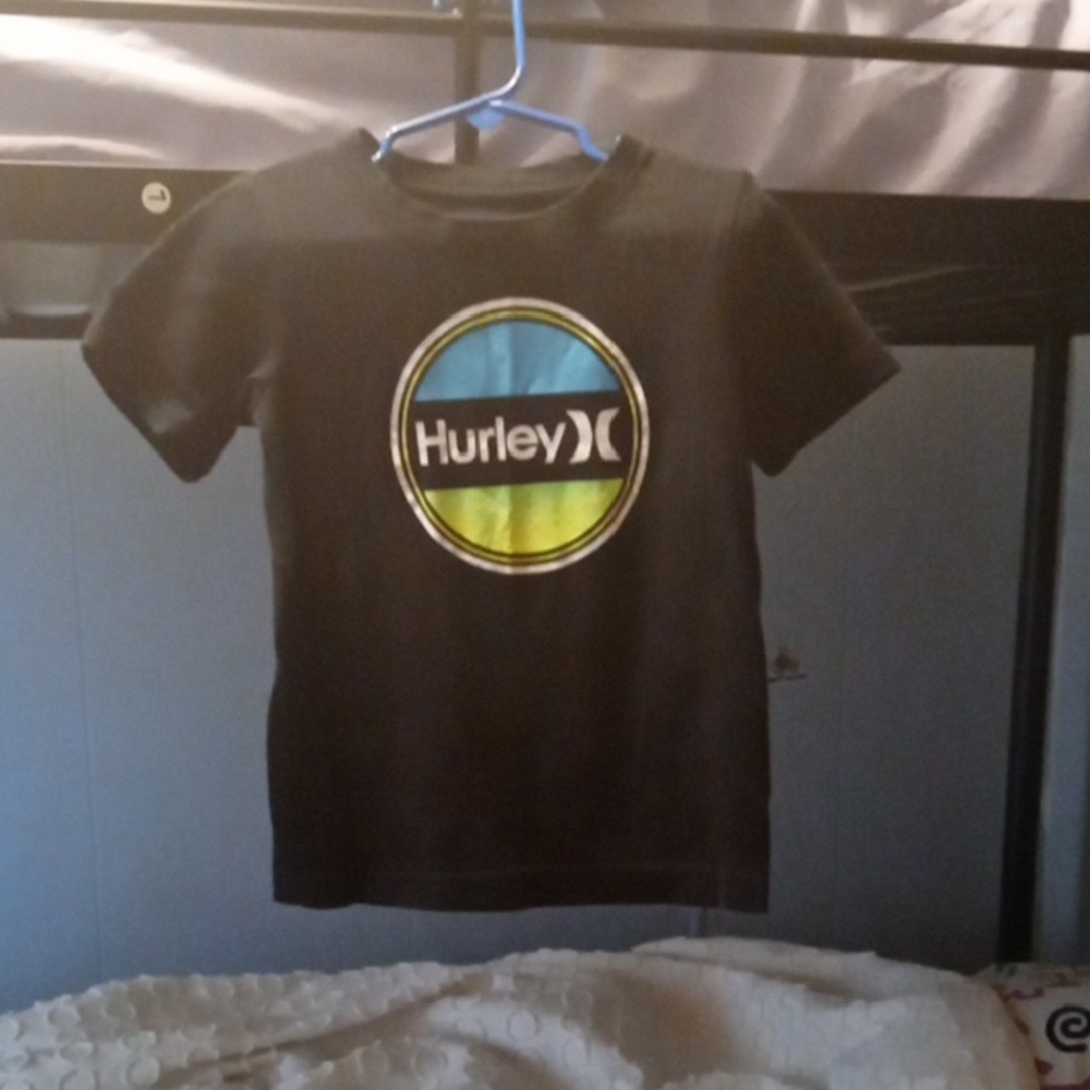 Hurley Black Short Sleeve Tee with Graphic Design